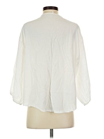 Unbranded 3/4 Sleeve Button-Down Shirt (view 2)