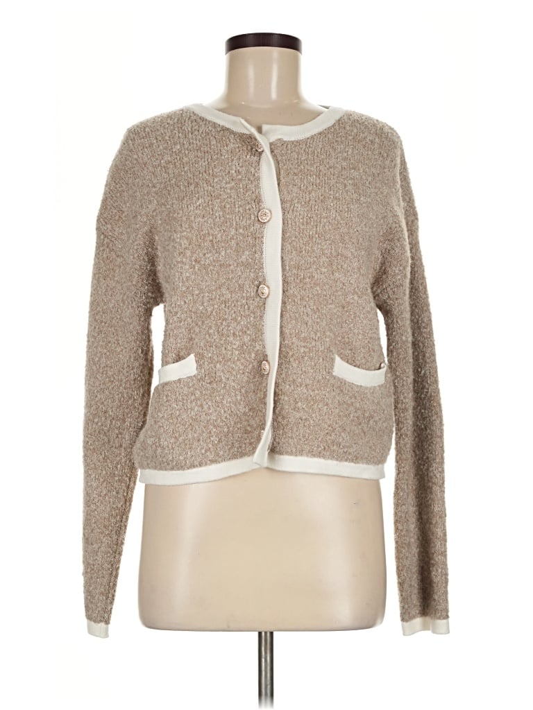 Pre-owned Shein Cardigan Sweater In Tan