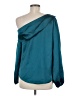 Trina Turk 100% Polyester Teal Long Sleeve Blouse Size M - photo 2