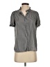 T Tahari 100% Polyester Stripes Gray Short Sleeve Blouse Size S - photo 1