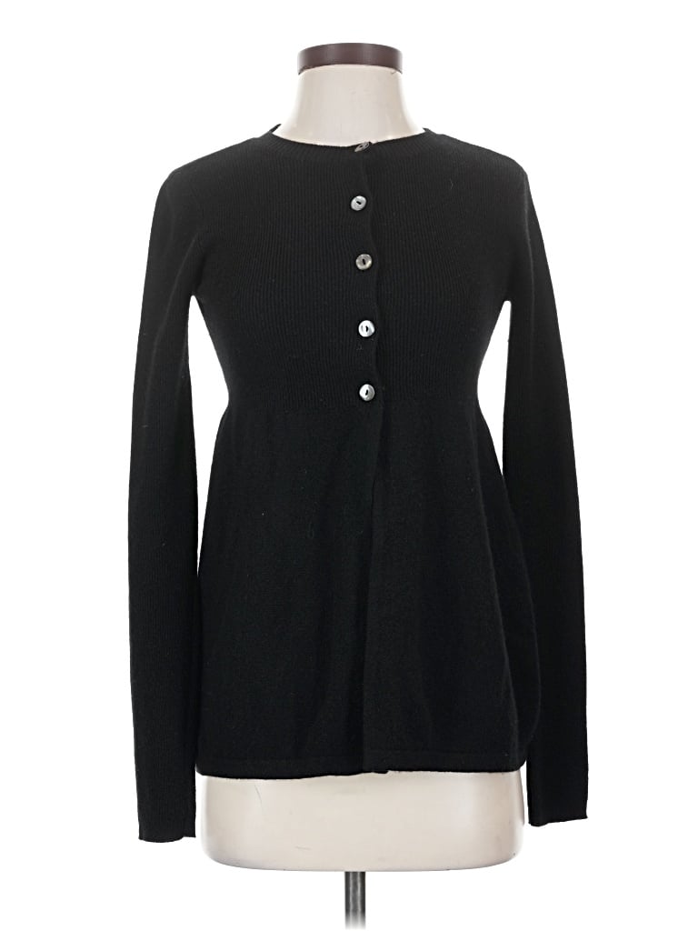 Pre-owned Vince Cashmere Cardigan Sweater In Black