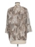 Elie Tahari Silver 3/4 Sleeve Blouse Size M - photo 2
