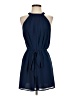 Naked Zebra 100% Polyester Solid Blue Casual Dress Size S - photo 1