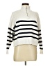 MNG Stripes Ivory Turtleneck Sweater Size M - photo 1