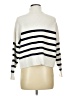 MNG Stripes Ivory Turtleneck Sweater Size M - photo 2