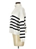 MNG Stripes Ivory Turtleneck Sweater Size M - photo 5