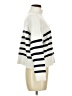 MNG Stripes Ivory Turtleneck Sweater Size M - photo 4