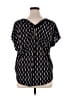 Unbranded Black Short Sleeve Blouse Size XL - photo 2
