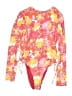 Roxy Floral Pink Rash Guard Size 12 - photo 1