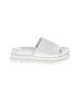 J/Slides 100% Leather White Sandals Size 10 - photo 1