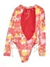 Roxy Floral Pink Rash Guard Size 12 - photo 2