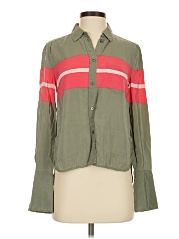 Equipment Long Sleeve Silk Top (view 1)