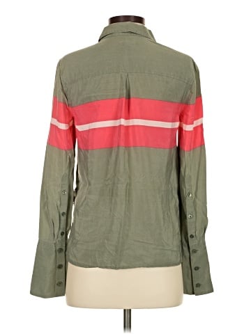 Equipment Long Sleeve Silk Top (view 2)