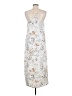 Aqua 100% Polyester Floral Gray Casual Dress Size M - photo 2