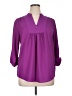 Susan Graver 100% Polyester Purple 3/4 Sleeve Blouse Size XL - photo 1