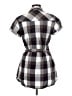 Zero 100% Cotton Plaid Gray Casual Dress Size M (estimated) - photo 2