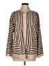 Unbranded 100% Polyester Stripes Tan Long Sleeve Blouse Size M - photo 1