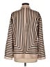 Unbranded 100% Polyester Stripes Tan Long Sleeve Blouse Size M - photo 2