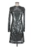 Galvan 100% Polyester Silver Cocktail Dress Size 8 - photo 1
