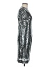 Galvan 100% Polyester Silver Cocktail Dress Size 8 - photo 4