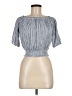 Elan Blue Short Sleeve Blouse Size M - photo 1