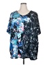 Catherines Blue Short Sleeve Blouse Size 3X - photo 1