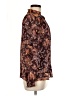 Maison d' Amelie 100% Polyester Paisley Brown Long Sleeve Blouse Size M - photo 4