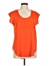 Frenchi 100% Polyester Orange Short Sleeve Top Size M - photo 1
