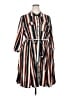 Torrid Stripes Brown Casual Dress Size 3X (3) - photo 1
