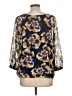 CAbi 100% Polyester Blue 3/4 Sleeve Blouse Size L - photo 2