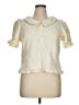 Unbranded 100% Polyester Ivory Short Sleeve Blouse Size XL - photo 1