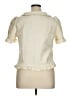 Unbranded 100% Polyester Ivory Short Sleeve Blouse Size XL - photo 2