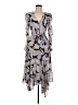 Calvin Klein 100% Polyester Print Gray Casual Dress Size M (estimated) - photo 1