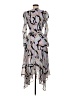 Calvin Klein 100% Polyester Print Gray Casual Dress Size M (estimated) - photo 2