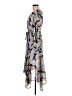 Calvin Klein 100% Polyester Print Gray Casual Dress Size M (estimated) - photo 5