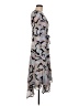 Calvin Klein 100% Polyester Print Gray Casual Dress Size M (estimated) - photo 4
