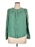 Maeve 100% Rayon Polka Dots Green Long Sleeve Blouse Size XL - photo 1