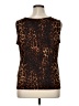IMAN Animal Print Brown Sleeveless Blouse Size XL - photo 2
