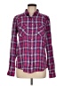 Assorted Brands 100% Cotton Plaid Purple Long Sleeve Button-Down Shirt Size M - photo 1