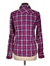 Assorted Brands 100% Cotton Plaid Purple Long Sleeve Button-Down Shirt Size M - photo 2