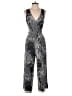 White House Black Market 100% Polyester Metallic Silver Jumpsuit Size 4 - photo 1
