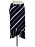 Susan Graver Stripes Black Blue Formal Skirt Size XL - photo 1