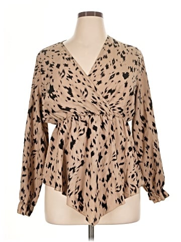 Shein Curve Long Sleeve Blouse (view 1)