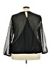 Lane Bryant 100% Polyester Black 3/4 Sleeve Blouse Size 26 - 28 Plus - photo 2