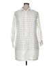 Boohoo 100% Polyester White Casual Dress Size 14 - photo 1