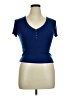 Assorted Brands Blue Short Sleeve Top Size XL - photo 1