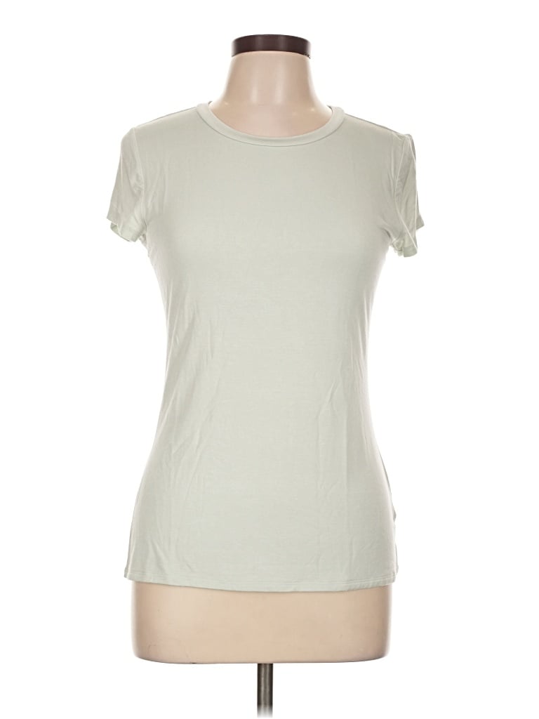 Pre-owned Express Short Sleeve T-shirt In Ivory