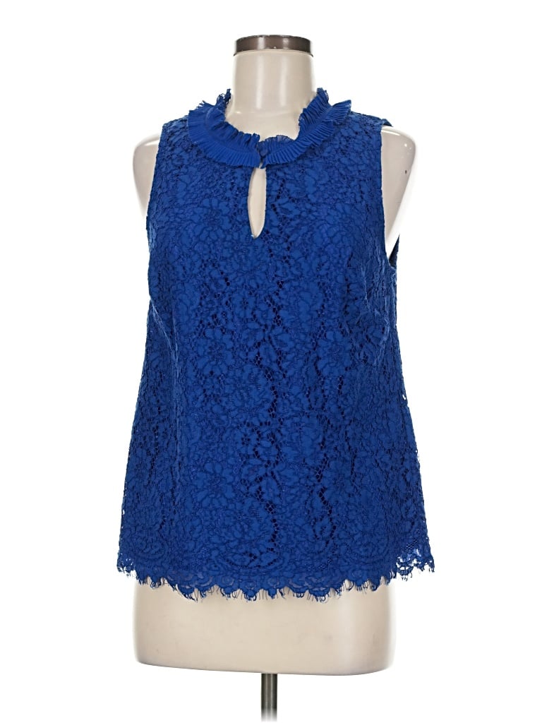 Pre-owned Jcrew Sleeveless Blouse In Blue