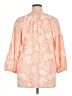 St. John's Bay Floral Orange 3/4 Sleeve Blouse Size XL - photo 2
