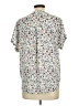Maurices 100% Polyester Floral Ivory Short Sleeve Blouse Size M - photo 2